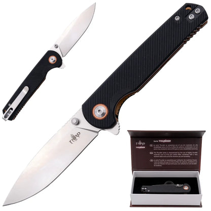 Navaja Third Thunder D2 con Apertura Ball Bearing - negro