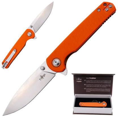 Navaja Third Thunder D2 con Apertura Ball Bearing - naranja