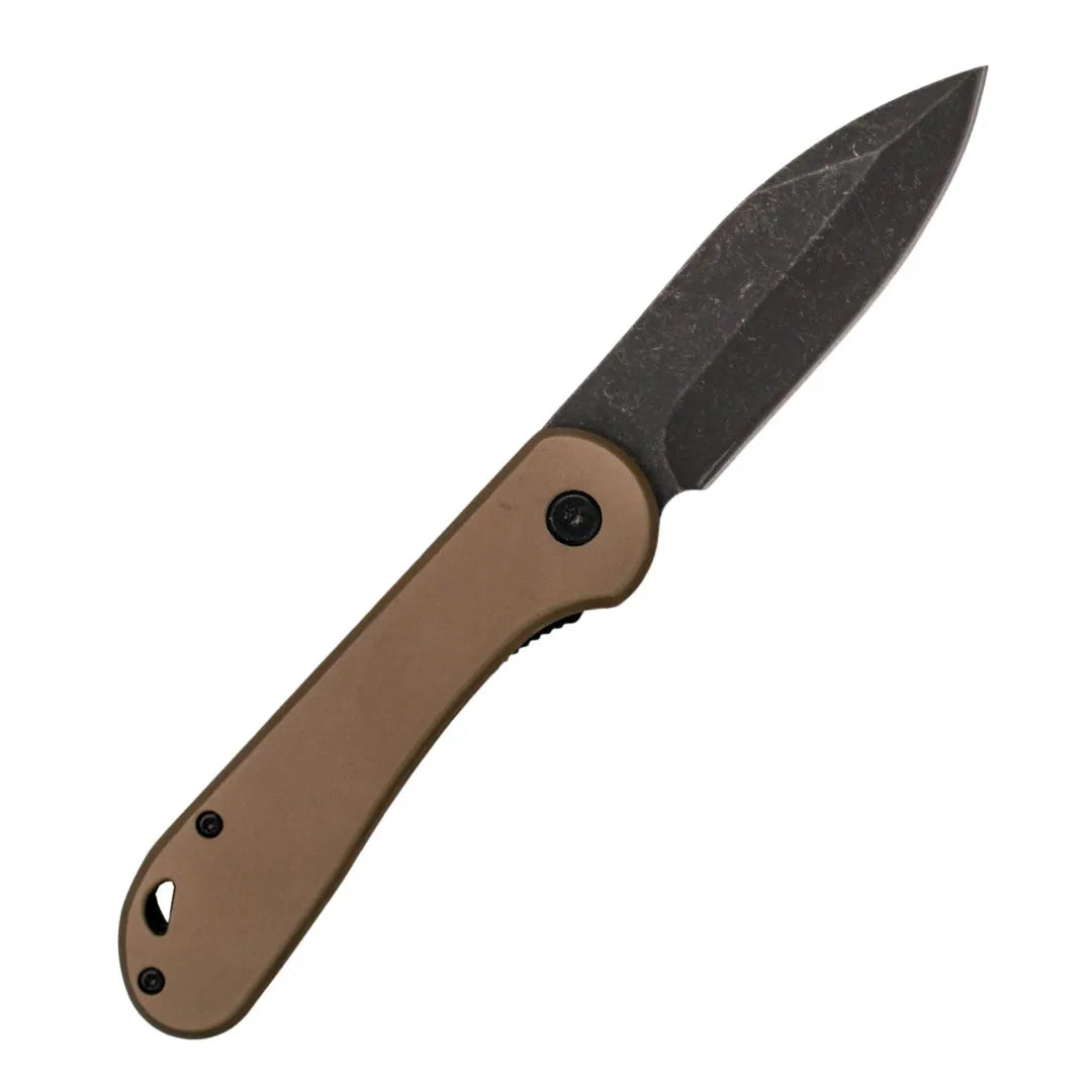 Navaja Third – Mango de Aluminio Marrón y Hoja Acero 420