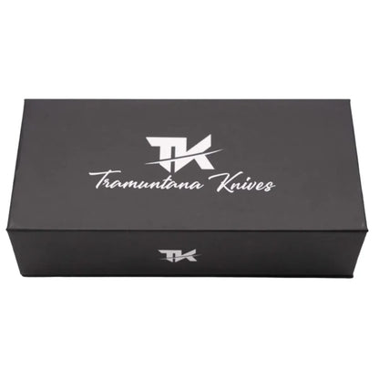 Navaja Tramuntana con hoja de Damasco VG10 Mango JUMA - caja