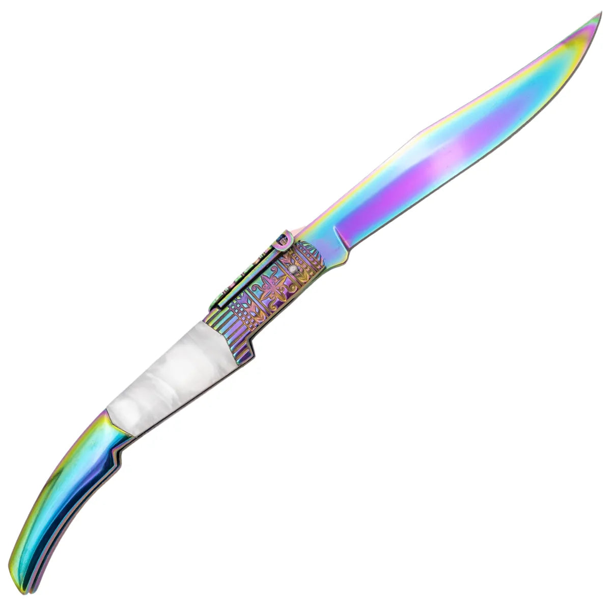 Navaja de Carraca Third Mi Gitana Rainbow con Acabado Titanio