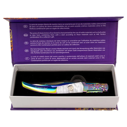 Navaja de Carraca Third Mi Gitana Rainbow con Acabado Titanio