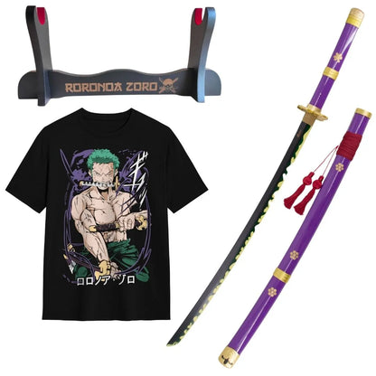 Zoro Enma Bamboo Katana Pack + Zoro T-shirt + Katana Holder