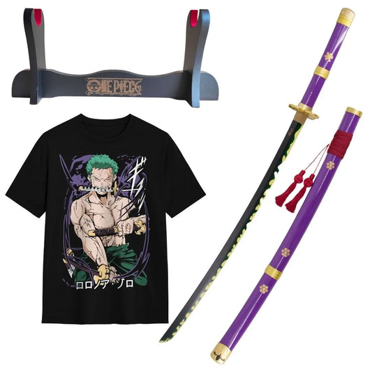 Zoro Enma Bamboo Katana Pack + Zoro T-shirt + Katana Holder