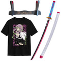 Mitsuri Kanroji Kimetsu no Yaiba Bamboo Katana Pack + Mitsuri T-shirt + Katana Holder