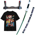 Decorative Sanemi Shinazugawa Steel Katana Pack + Katana Stand + Fierce Trio T-Shirt