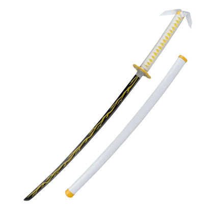 Pack Héroes del Amanecer con 3 Katanas de Bambú Kimetsu No Yaiba y Expositor - Espadas y Más.
