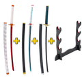 Pack Pilares del Honor con 3 Katanas de Acero Kimetsu No Yaiba y Expositor