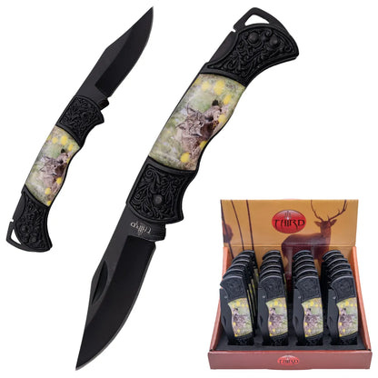 Pack de 24 Navajas Third con Hoja Negra 5.6 cm - lince