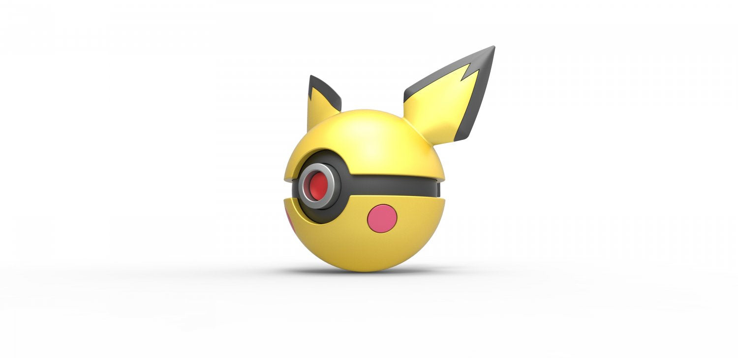 Imagen de Pokeball Artesanal Pichu parte de nuestra colección en Espadas y más, sitio oficial. Esta imagen describe  pokeball