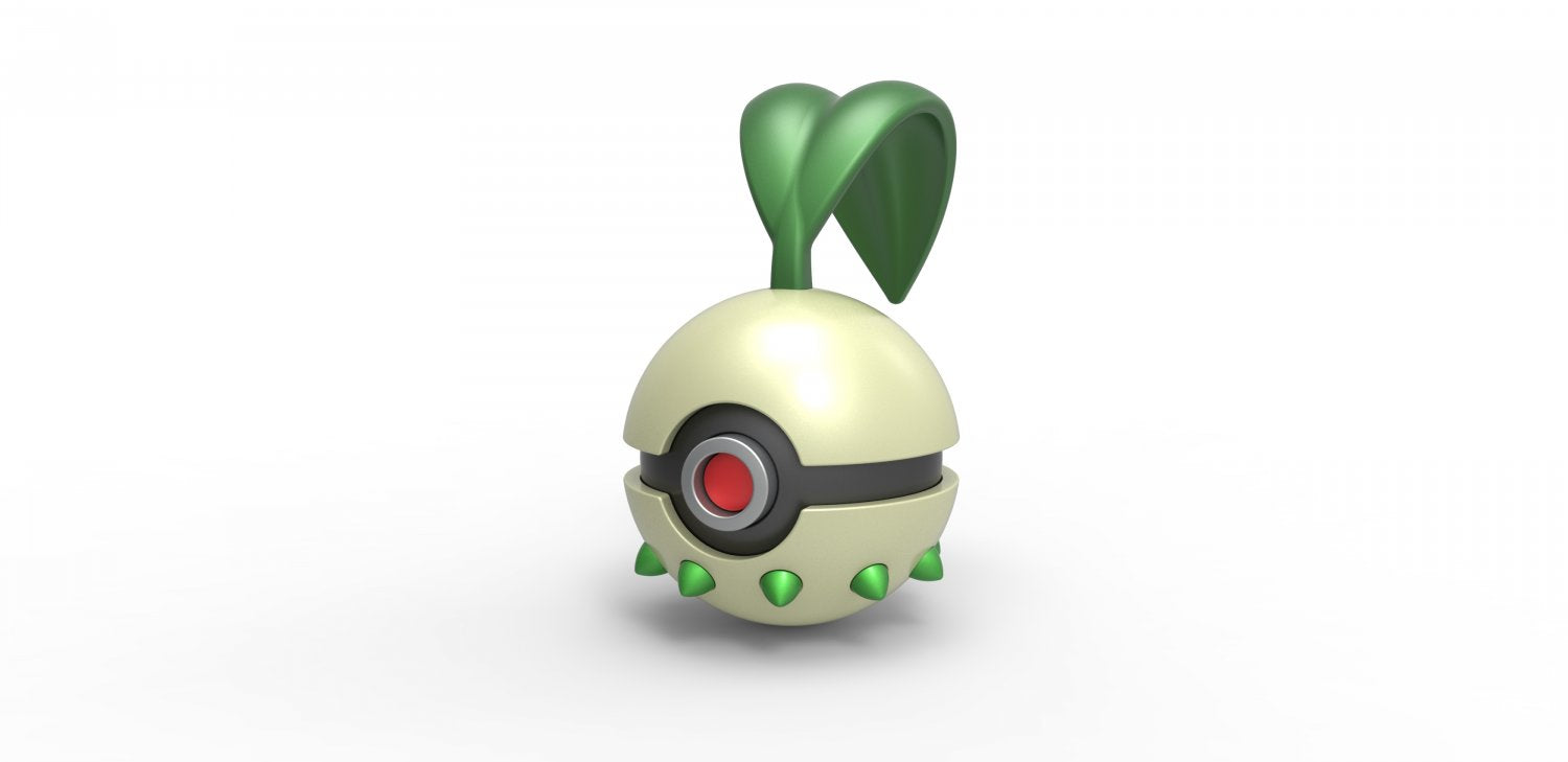 Imagen de Pokeball Artesanal Chikorita parte de nuestra colección en Espadas y más, sitio oficial.