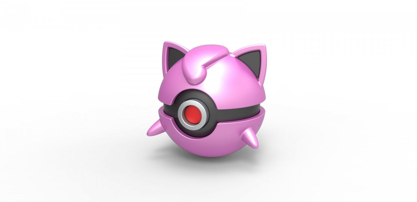 Imagen de Pokeball Artesanal De Jigglypuff parte de nuestra colección en Espadas y más, sitio oficial. Esta imagen describe  pokeball
