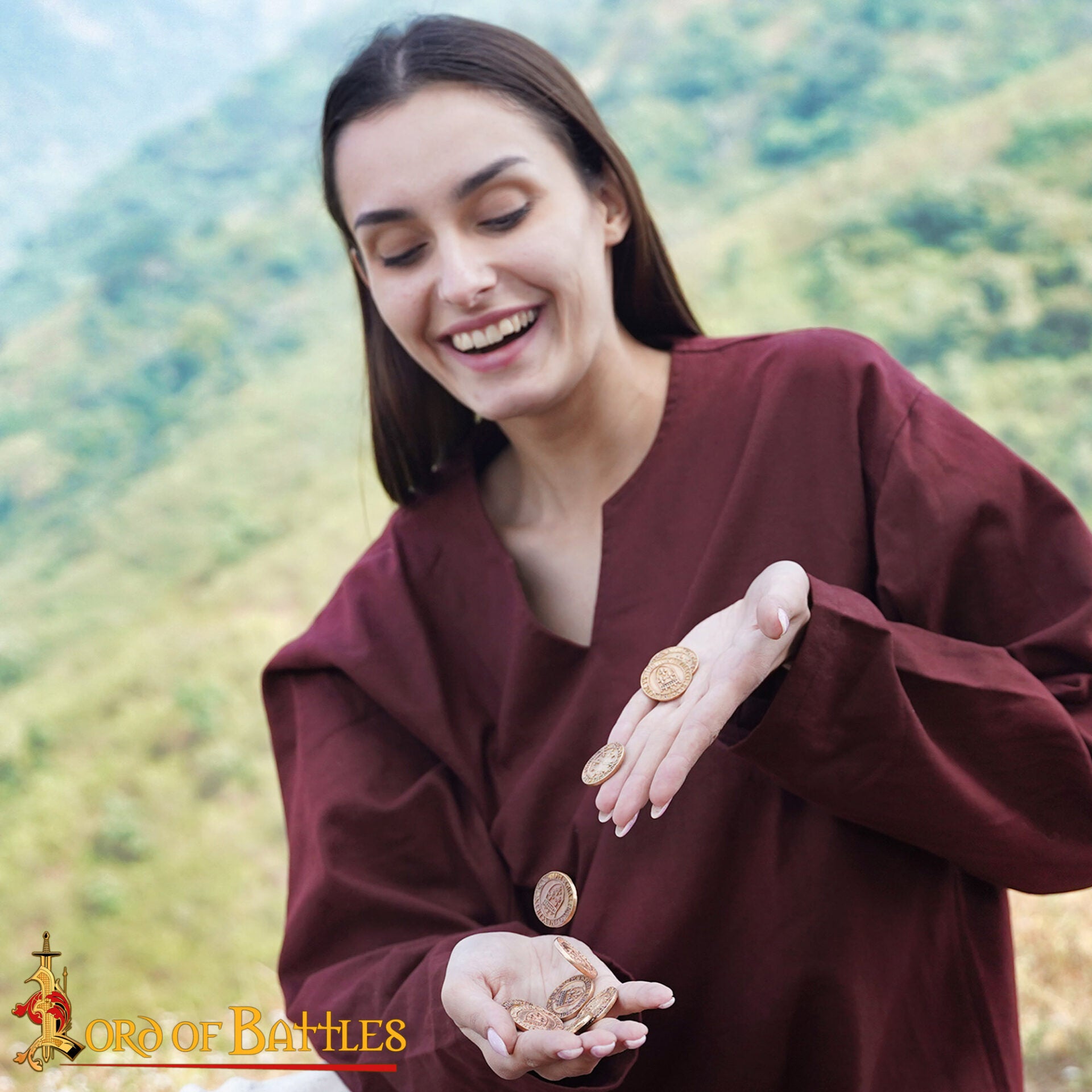 Monedas de Bronce Macizo de Inspiración Histórica con Motivos de Carlos Vii de Francia - Imagen 2