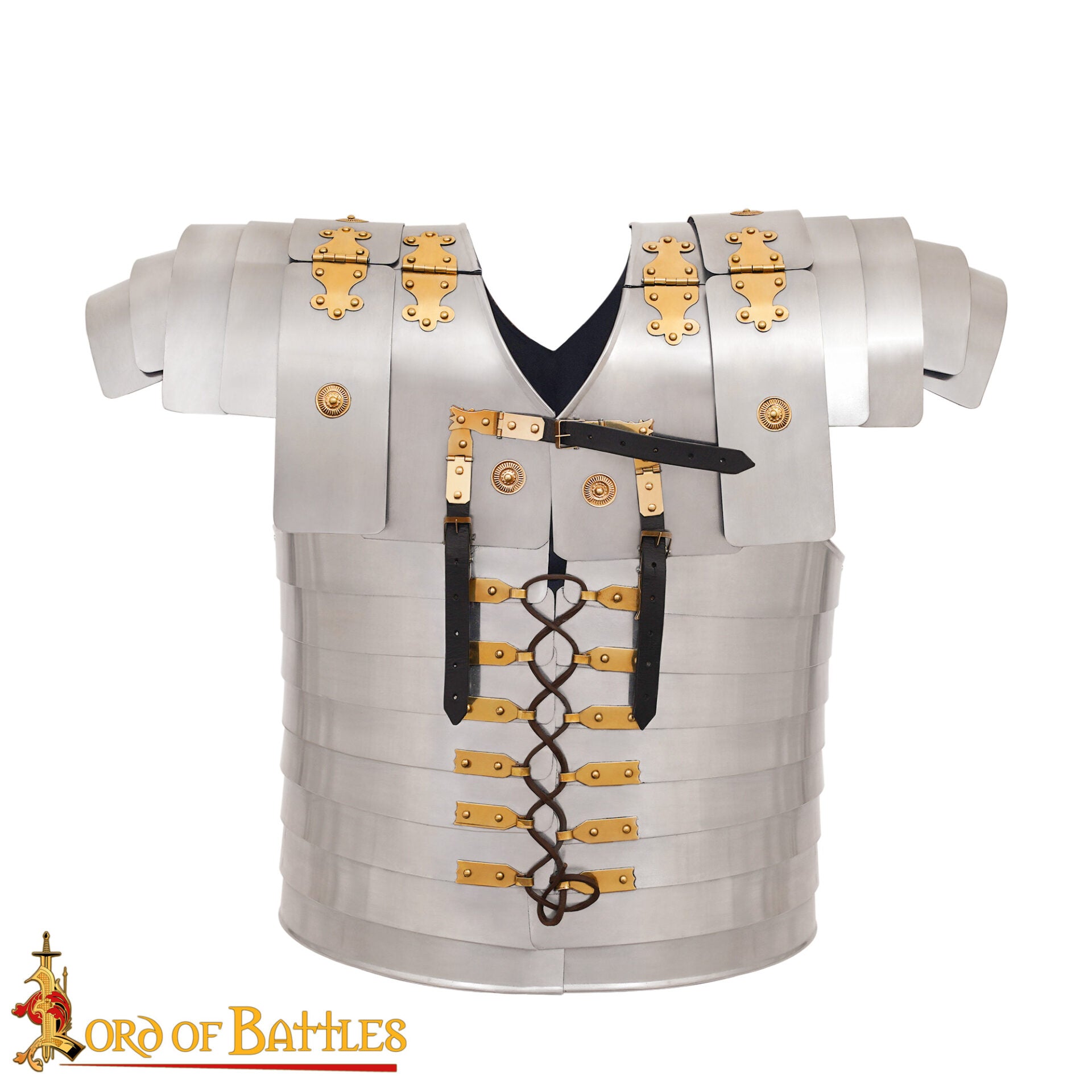 Roman Lorica Segmentata - Armadura Pectoral de Acero Dulce y Latón - Imagen 1