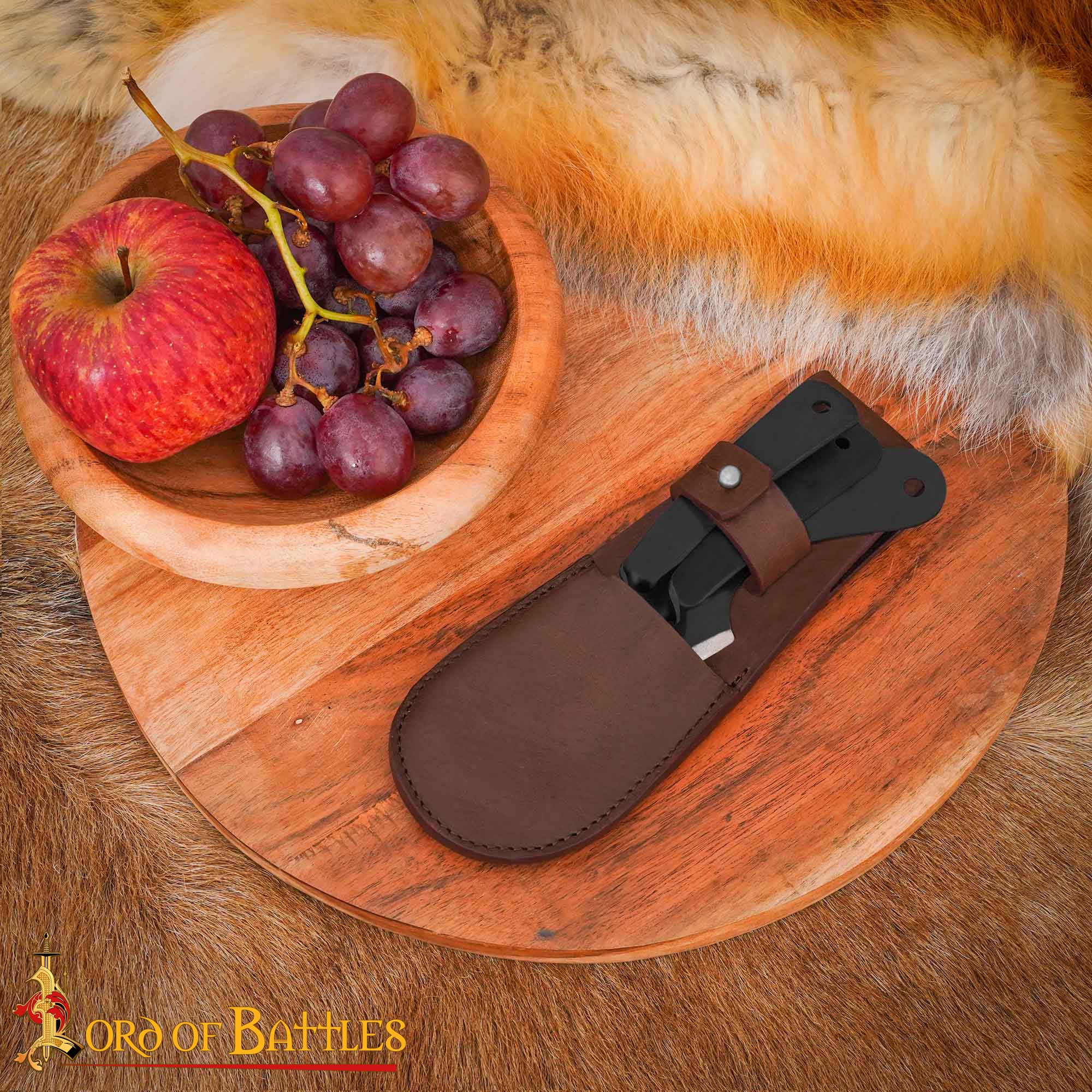 Juego de Cubiertos Viking Rústico - Acero Inoxidable con Funda de Cuero - Imagen 7