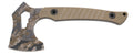 hacha de acero de camuflaje con el mango color camel