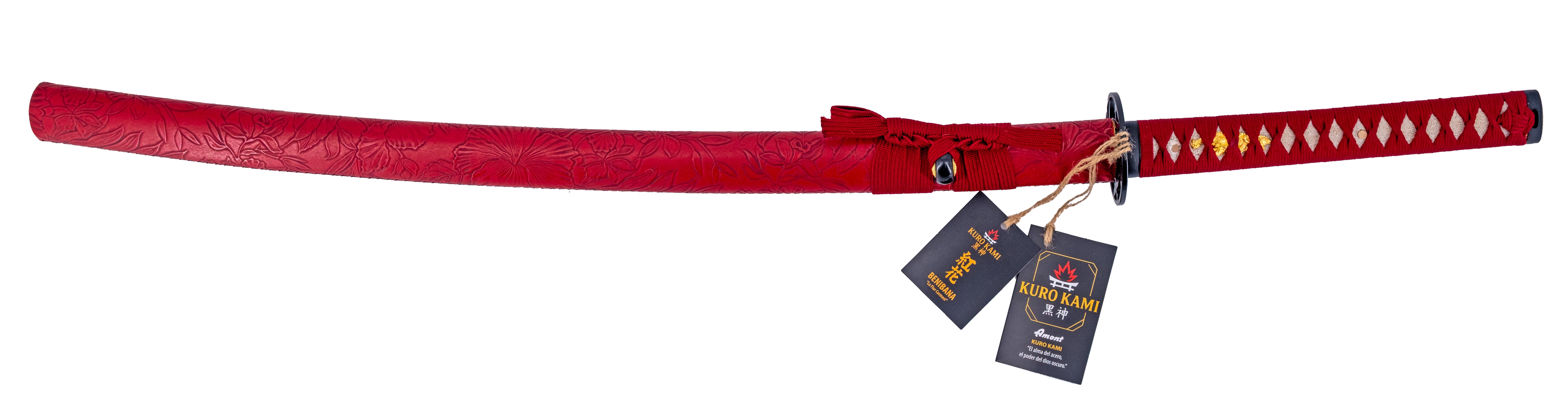 Katana Funcional Kuro Kami Benibana – Damasco 800 Capas