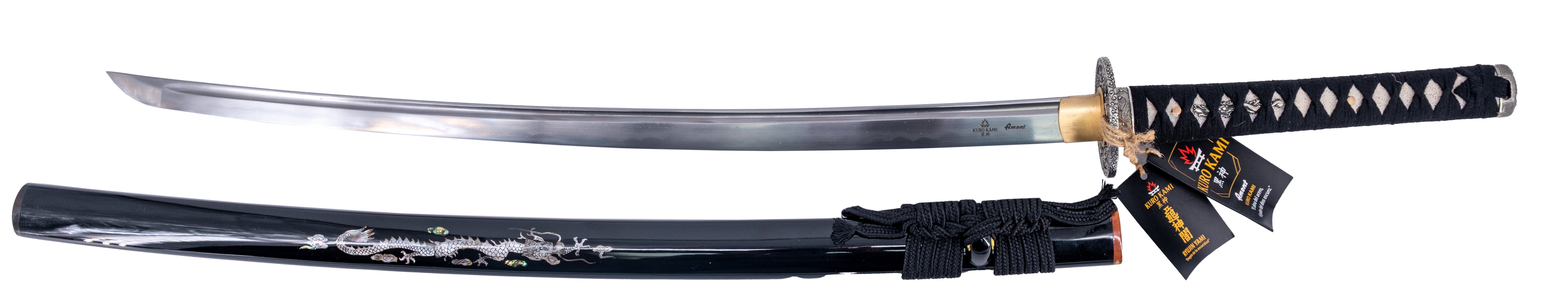 Katana Funcional KURO KAMI Ryûjin – Acero Damasco - Yami / Homura