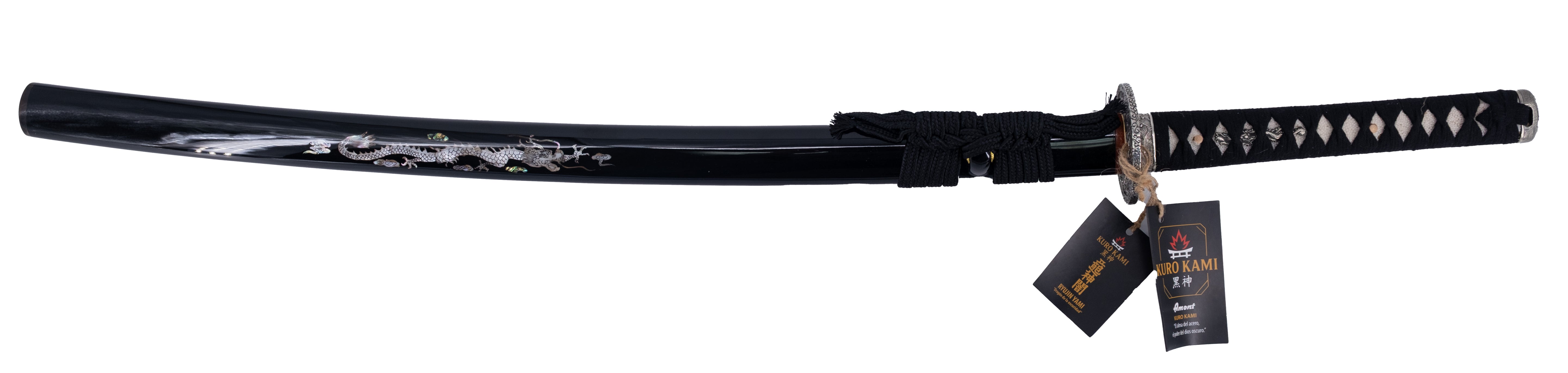 Katana Funcional KURO KAMI Ryûjin – Acero Damasco - Yami / Homura