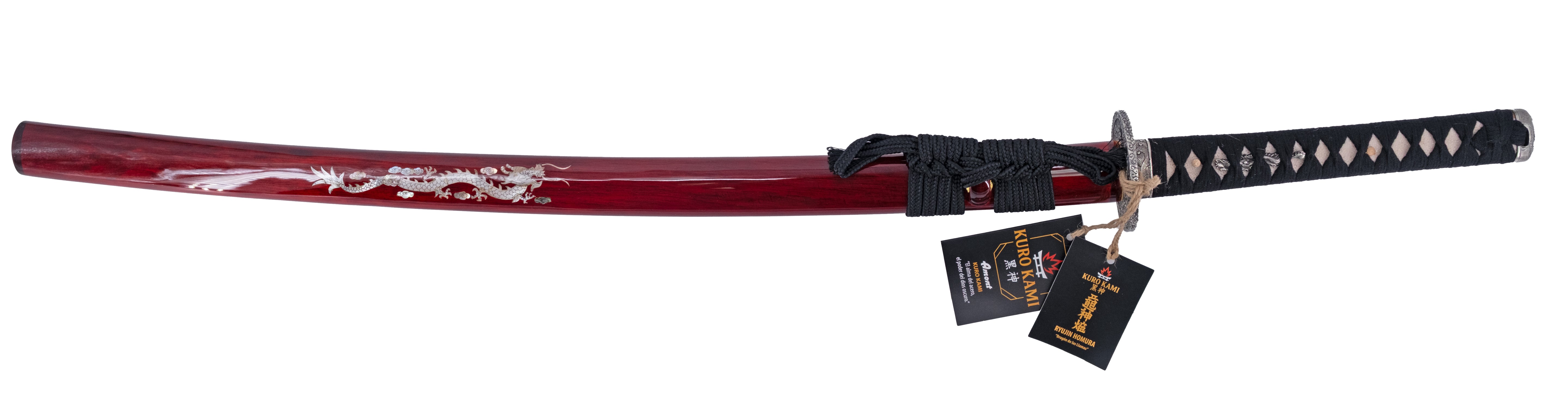 Katana Funcional KURO KAMI Ryûjin – Acero Damasco - Yami / Homura