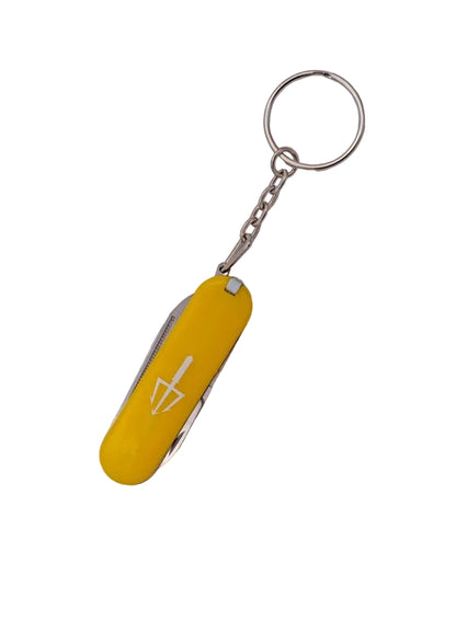 Navaja Llavero Multifunción Third - Mango ABS Amarillo con Tridente y 5 Funciones