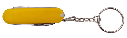 Navaja Llavero Multifunción Third - Mango ABS Amarillo con Tridente y 5 Funciones