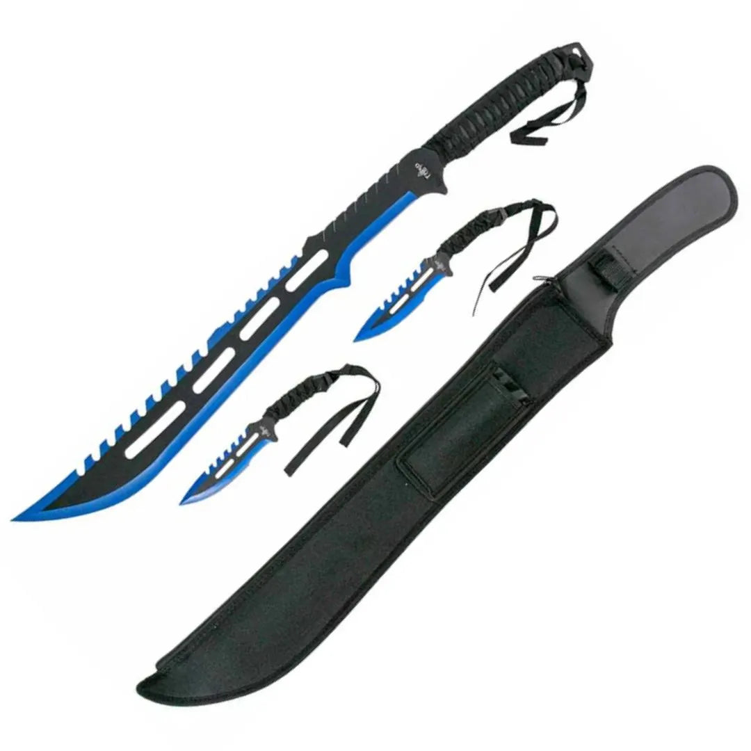 Imagen de Set Machete Y Lanzadores Acero Inox 71,5 Cm Third Ref. 10699 parte de nuestra colección en Espadas y más, sitio oficial.