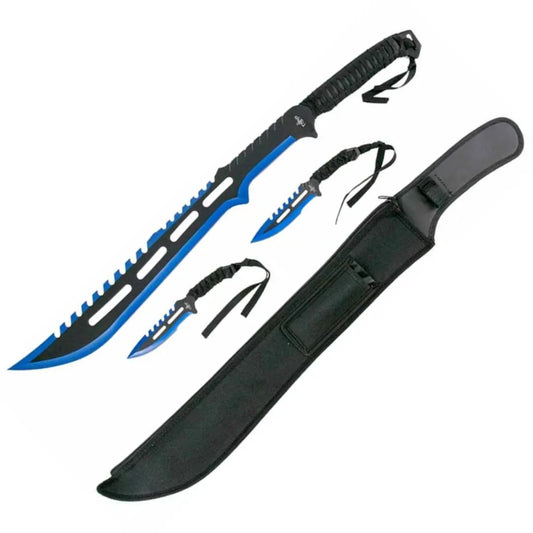 Imagen de Set Machete Y Lanzadores Acero Inox 71,5 Cm Third Ref. 10699 parte de nuestra colección en Espadas y más, sitio oficial.
