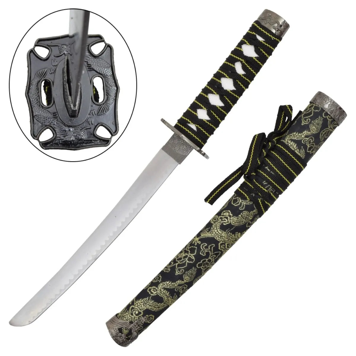 Set Ornamental Katana-Wakizashi-Tanto Negro