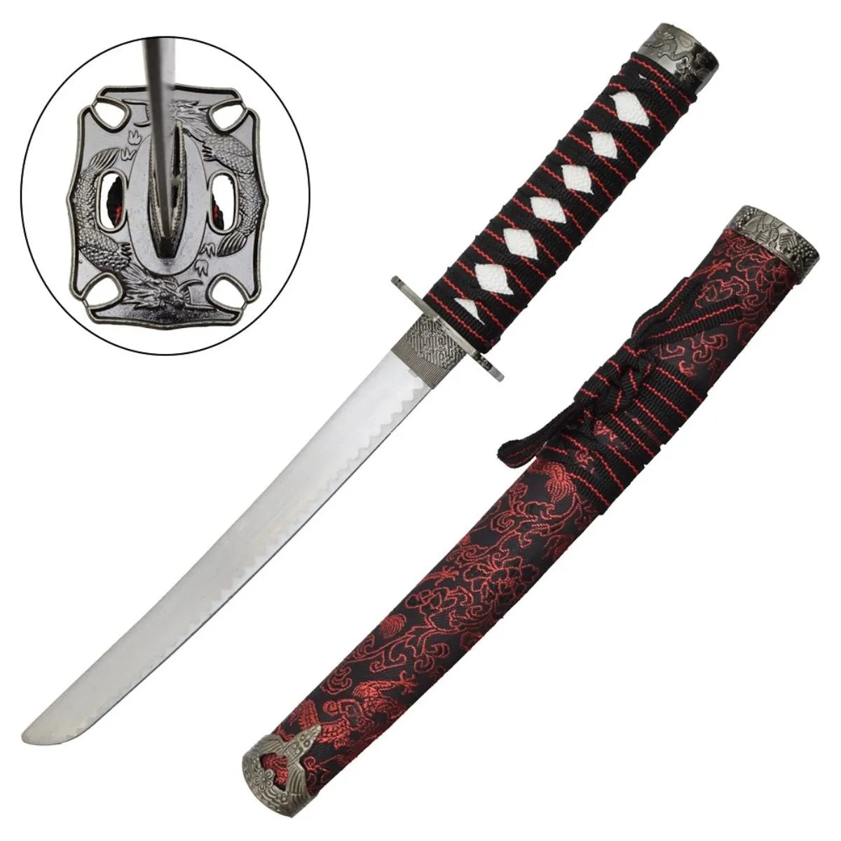 Set Ornamental Rojo Katana-Wakizashi-Tanto