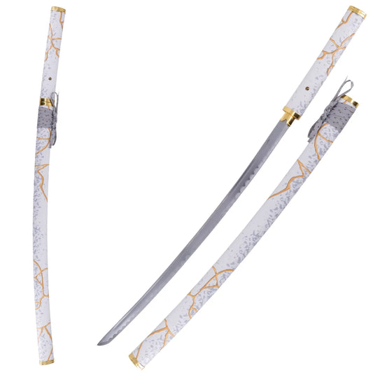 Shirasaya Decorativa de Acero Ghost of Yotei - Mango Blanco