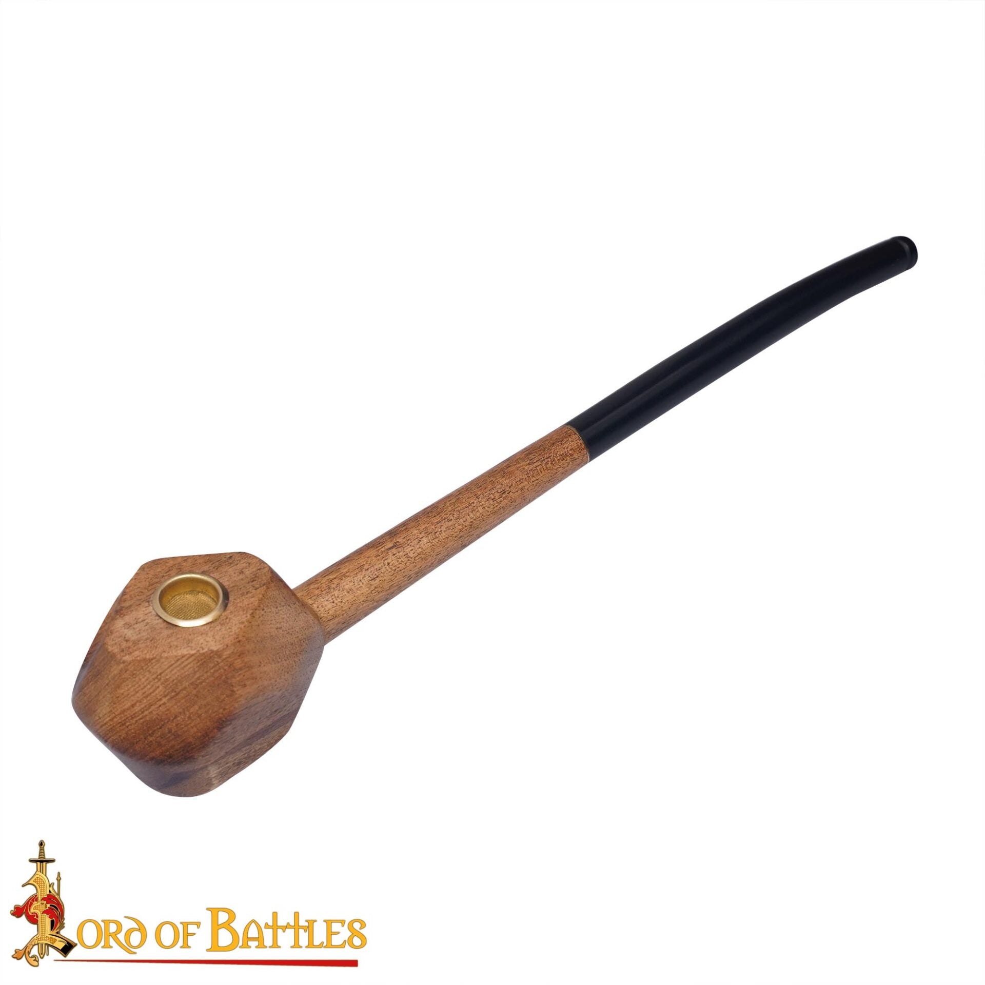 Pipa de Fumar Shire Churchwarden Long Stem con Malla de Latón - Imagen 3