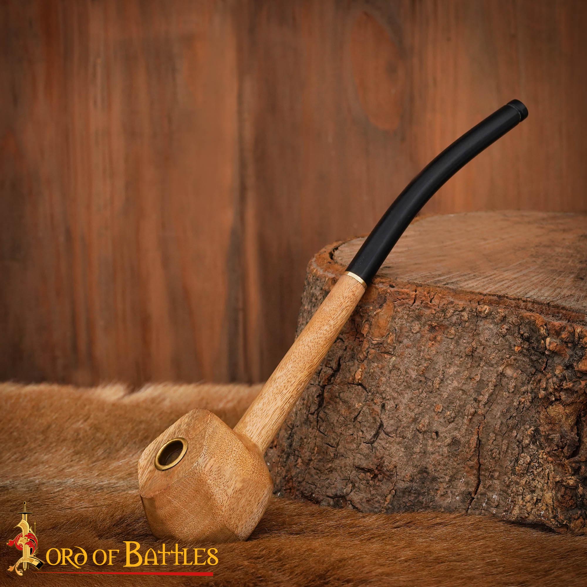 Pipa de Fumar Shire Churchwarden Long Stem con Malla de Latón - Imagen 6