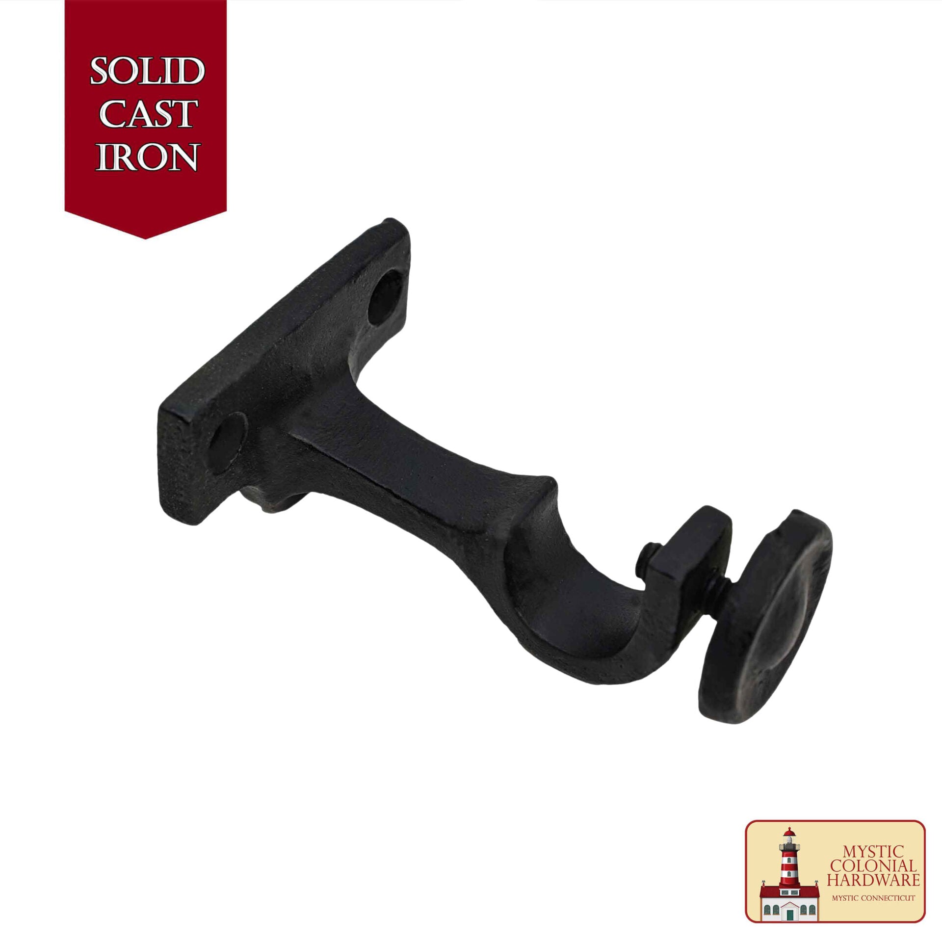 Soportes de Barra de Cortina de Alta Resistencia - Soportes de Cortina Ajustables para Montaje en Pared Negros para Persianas y Ventanas - Soportes de Hardware Extensibles para Barras de Cortina de 1 - Imagen 2