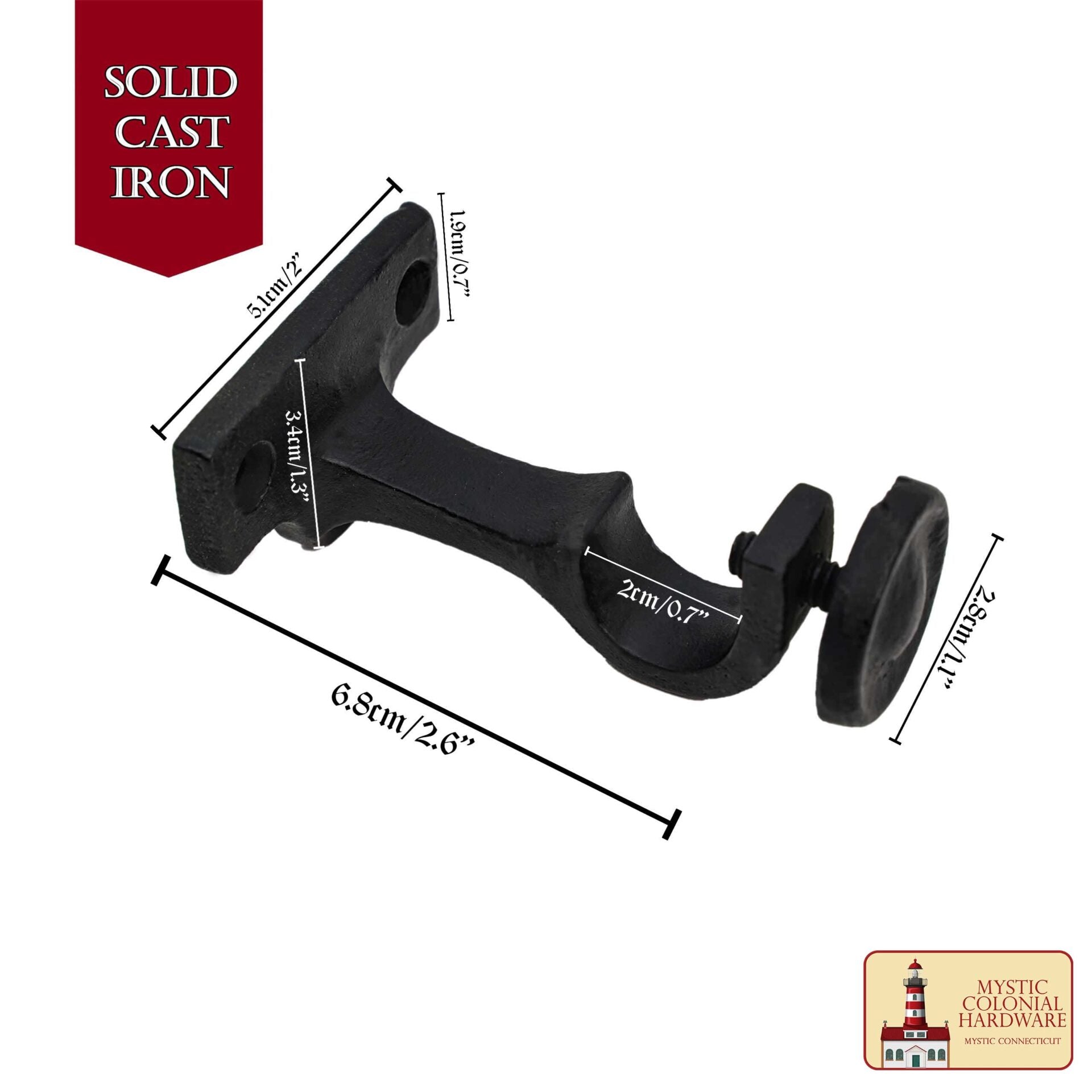 Soportes de Barra de Cortina de Alta Resistencia - Soportes de Cortina Ajustables para Montaje en Pared Negros para Persianas y Ventanas - Soportes de Hardware Extensibles para Barras de Cortina de 1 - Imagen 3