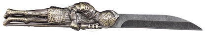Navaja Third Guerrero Medieval - Mango Zamak y Hoja de Acero 420 en Varios Acabados