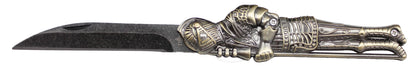 Navaja Third Guerrero Medieval - Mango Zamak y Hoja de Acero 420 en Varios Acabados