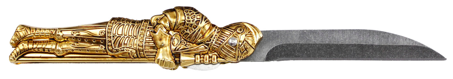 Navaja Third Guerrero Medieval - Mango Zamak y Hoja de Acero 420 en Varios Acabados