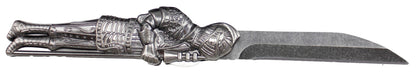 Navaja Third Guerrero Medieval - Mango Zamak y Hoja de Acero 420 en Varios Acabados