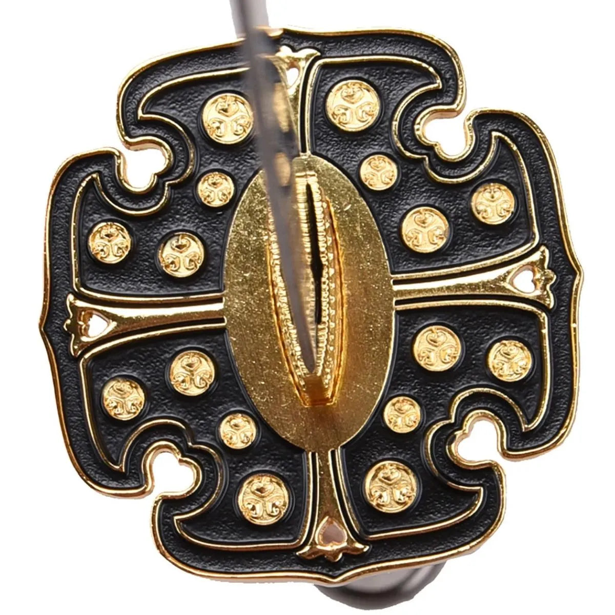 Tachi Decorativo Japonés Lacado Granate Estilo Tradicional