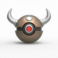 Imagen de Pokeball Artesanal Tauros parte de nuestra colección en Espadas y más, sitio oficial. Esta imagen describe  pokeball