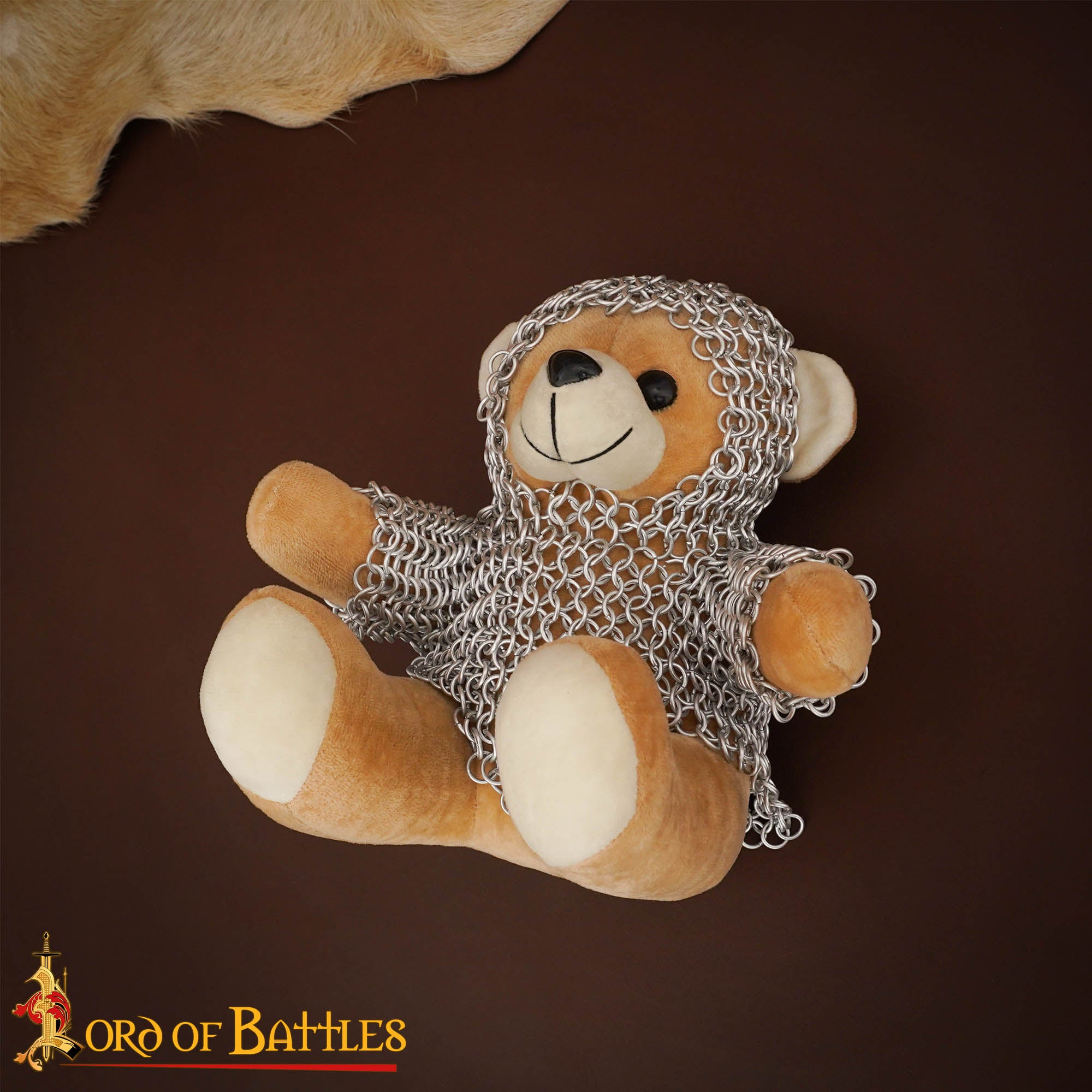 Osito Caballero con Cota de Malla - Oso Guerrero con Cota de Malla de Aluminio Anodizado de 6 Mm 17g - Imagen 6