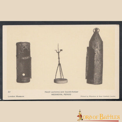 Farol Medieval de Hierro para Velas con Recortes de Trébol y Asa Anular - Imagen 19
