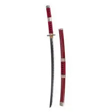 Katana Sandai Kitetsu com lâmina de bambu Zoro peça única s5035