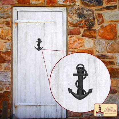 Ancla Náutica Antiqued Door Knocker- Genuino Hierro Handforged - 6 Inches Tall - Imagen 5