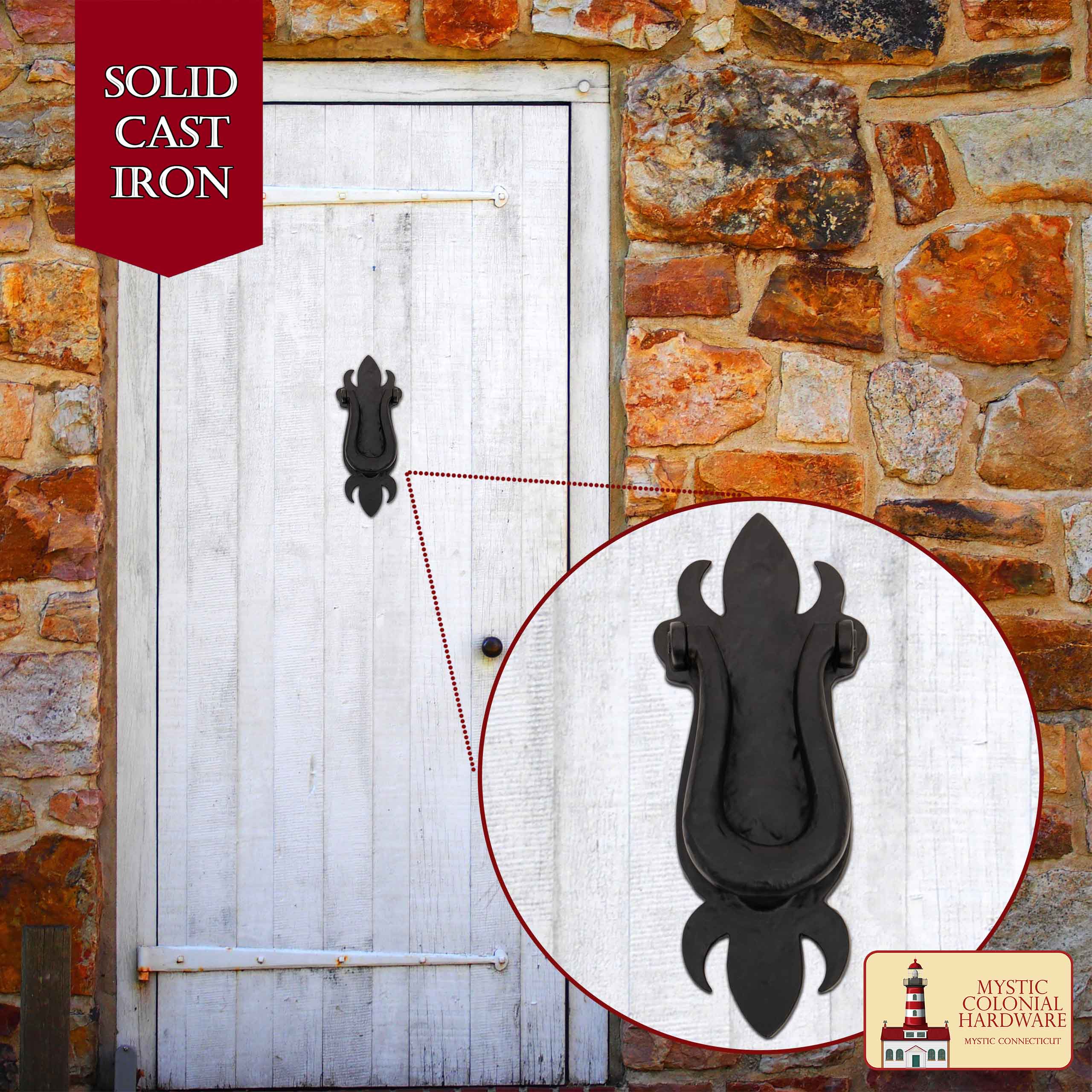 Aldaba Veneciana Maciza, Aldaba Victoriana para Puerta de Entrada Aldaba Antigua Fabricada Artesanalmente - Imagen 2