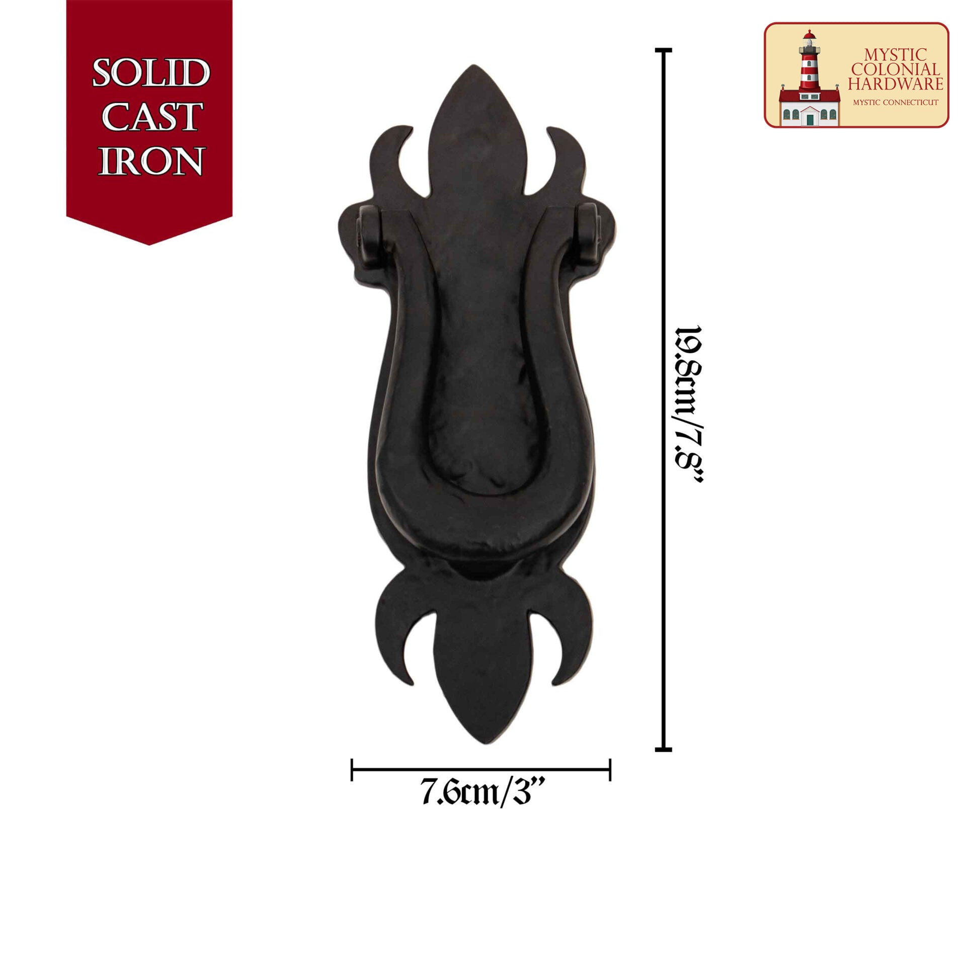 Aldaba Veneciana Maciza, Aldaba Victoriana para Puerta de Entrada Aldaba Antigua Fabricada Artesanalmente - Imagen 3