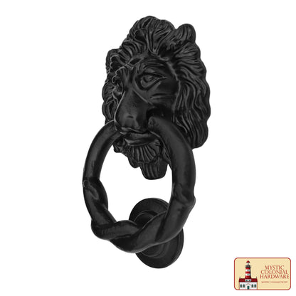Aldaba con Cabeza de León Hecha a Mano Aldaba Antigua con Anillo - Imagen 2