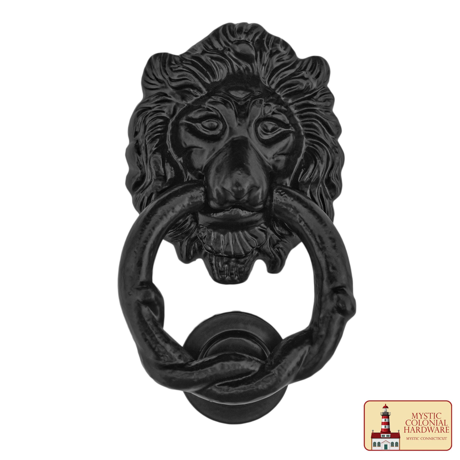 Aldaba con Cabeza de León Hecha a Mano Aldaba Antigua con Anillo - Imagen 1