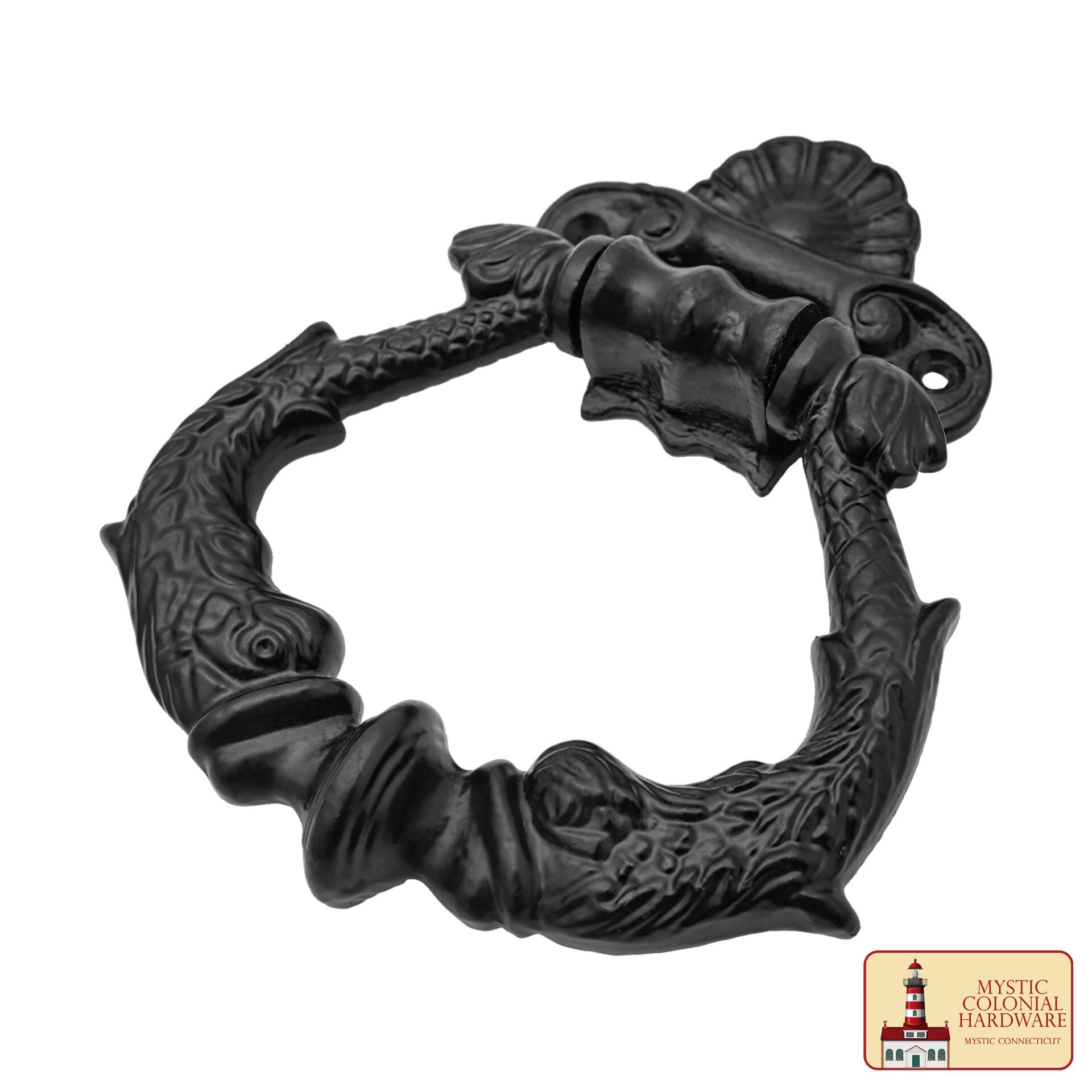 Aro Negro con Recubrimiento de Polvo Puerta de Entrada Artesanal Antiguo Aldaba - Imagen 5